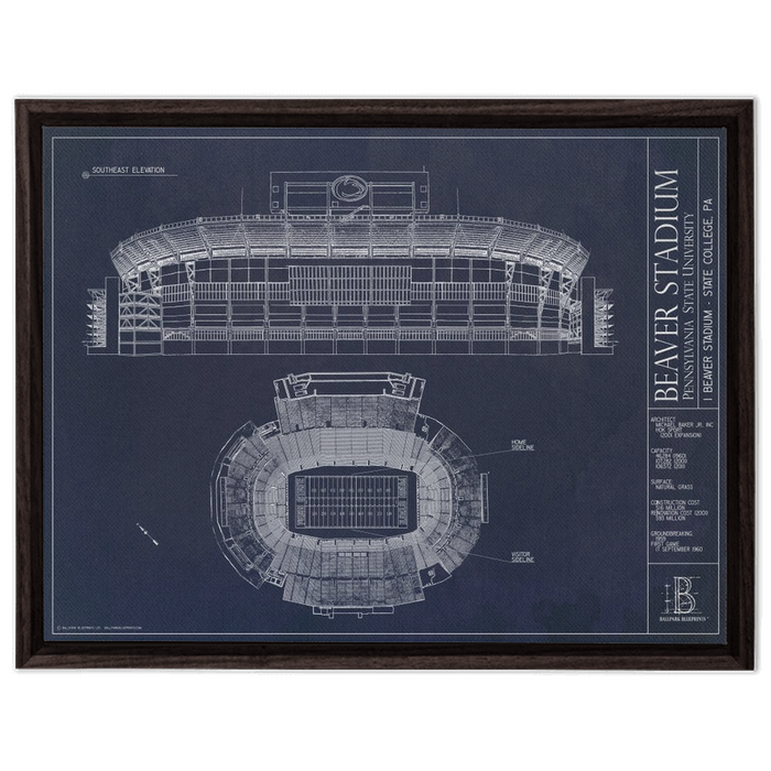 Framed Canvas - Large - Walnut