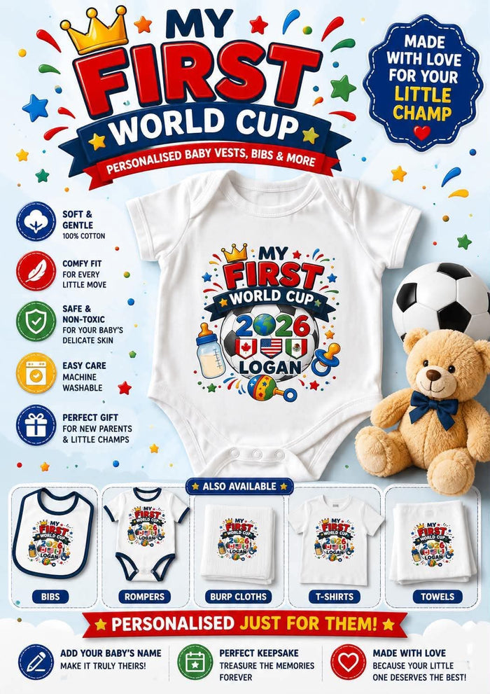 Personalised Baby Football Vest 🇬🇧