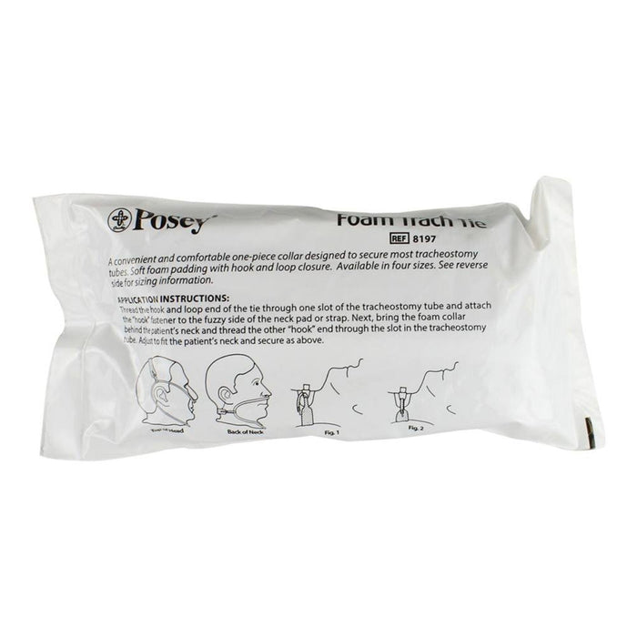Posey Foam Tracheostomy Tube Holder, Pediatric/Adult, 1" x 18" Inch - 8197M-Single - LL Medico