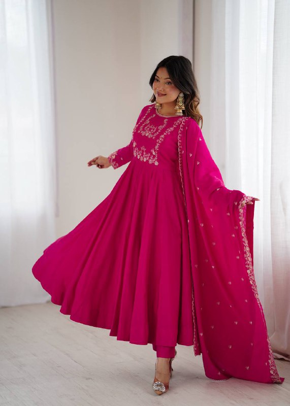 Radiant Elegance in Vibrant Pink