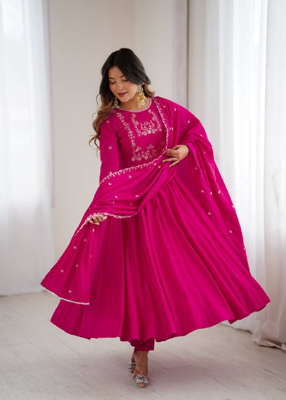 Radiant Elegance in Vibrant Pink