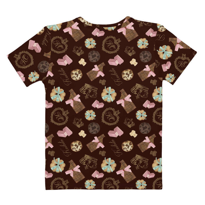Royal Cookie kawaii tee in vanilla cream with vanilla bear cookies and gold crowns