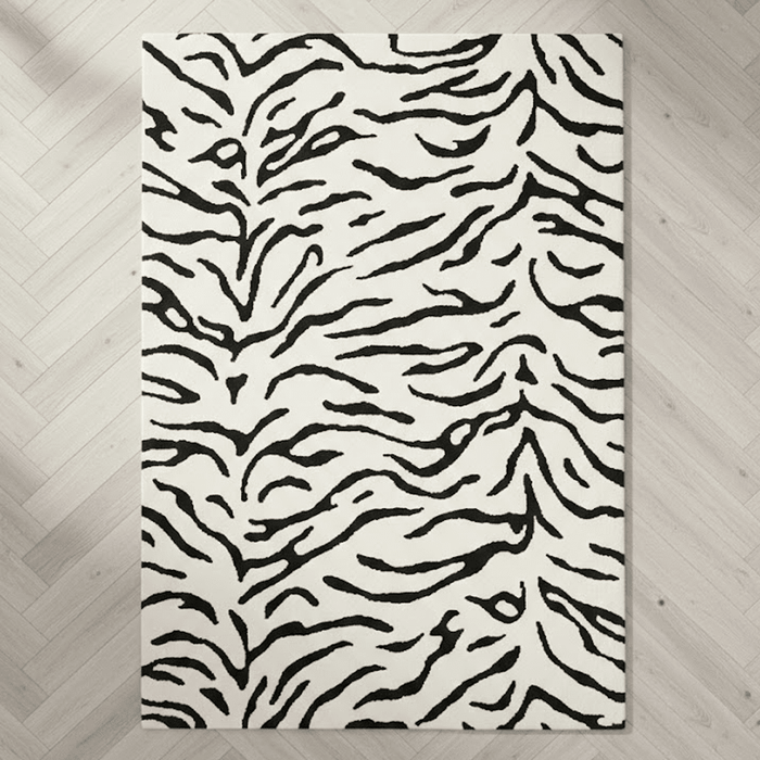 Sahara Monochrome Tiger Print Rug