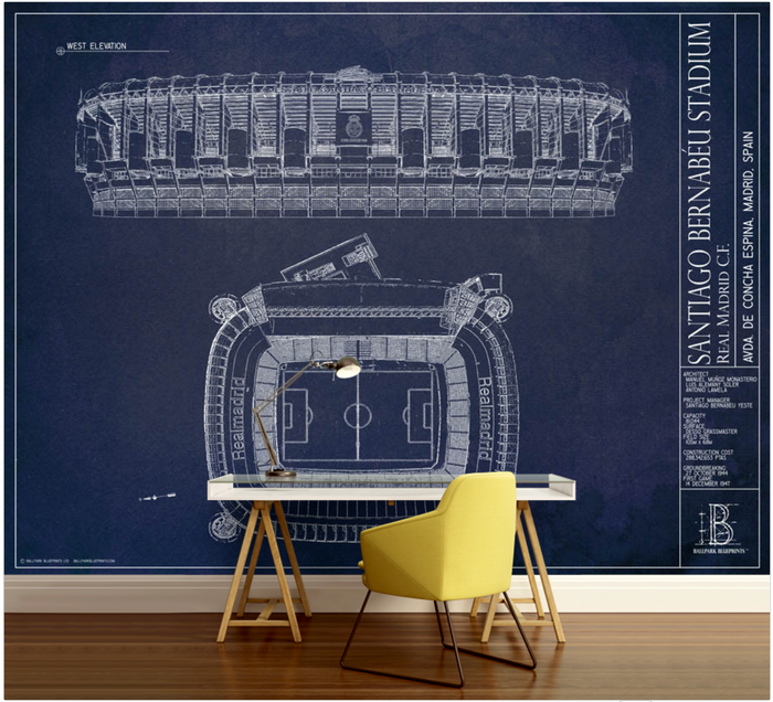 Santiago Bernabeu Wall Mural