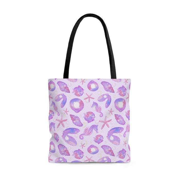 The Sea Princess Tote Bag (Pink) features a vibrant ocean-inspired design, perfect for beach days or travel.