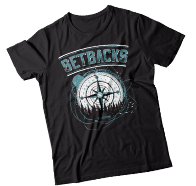 SETBACKS - "DED.Reckoning." (Black) (T-Shirt)