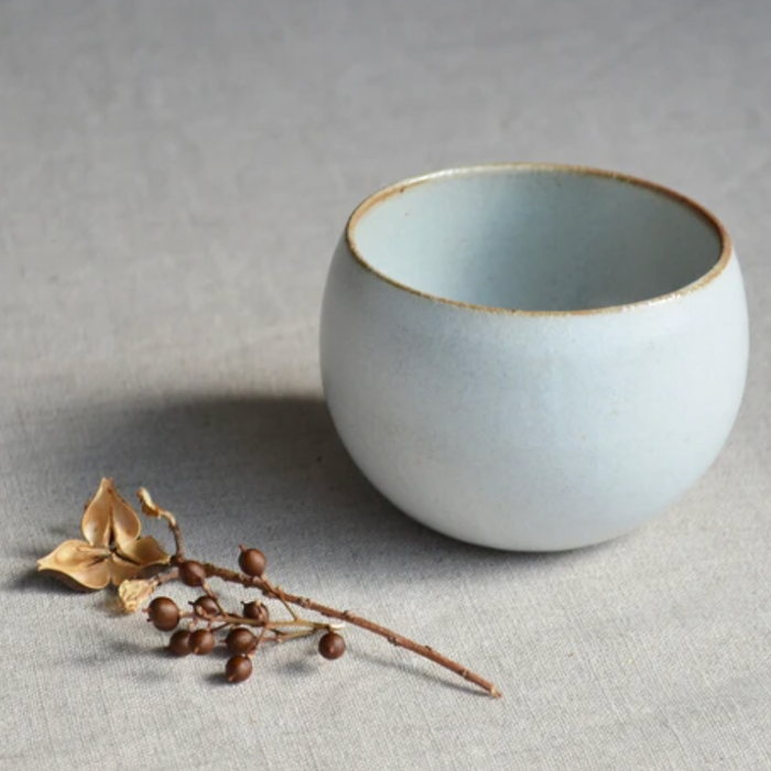 SHIKIKA - Korokoro Round Yunomi Cup - Charcoal Black (LAST UNIT)