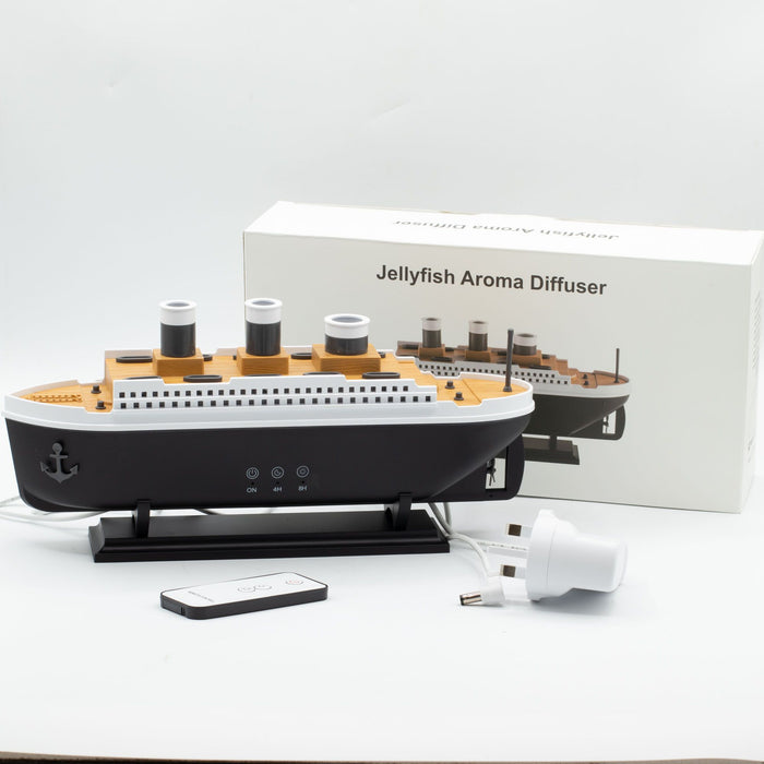 Ship Model Puff Effect Aroma Diffuser with Colour-Changing LED 🇬🇧