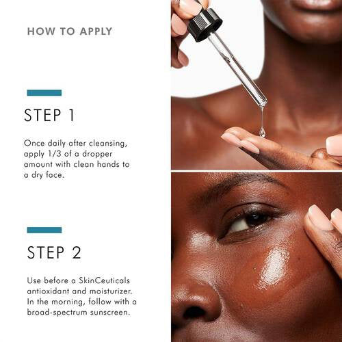 A brown glass dropper bottle labeled "SKINCEUTICALS - CELL CYCLE CATALYST" with black cap, 30 ml (1 fl oz), from SKIN CEUTICALS—an anti-aging serum that boosts cell turnover for radiant, youthful skin.