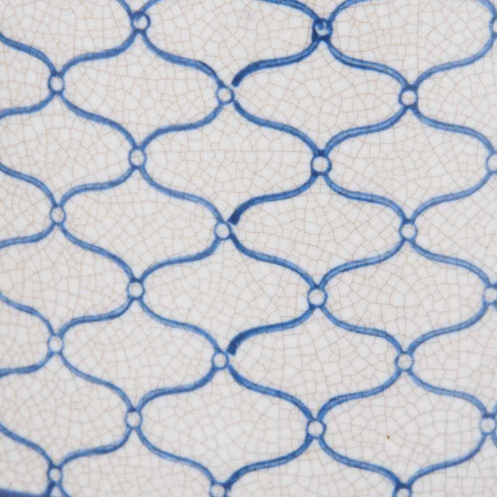 Soren Grey & Blue Ceramic Patterned Ginger Jar Accessories