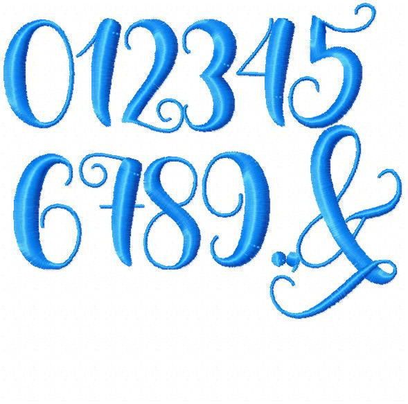 Starlette Script Font - Comes in 2 Sizes - upper and lower case - Machine Embroidery Font