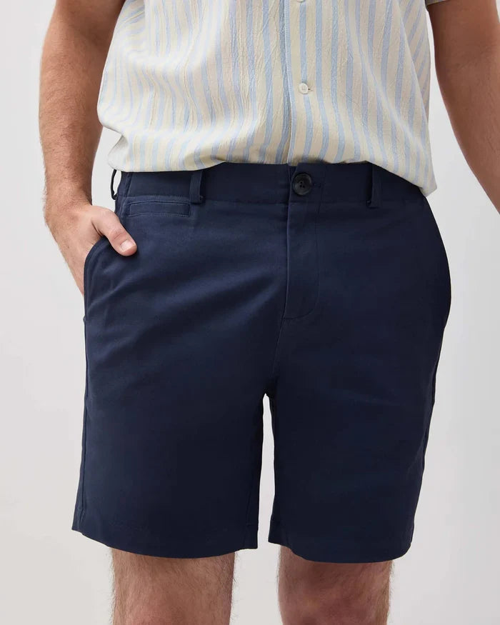 Stretch Twill Short | Blue Nights | Richer Poorer