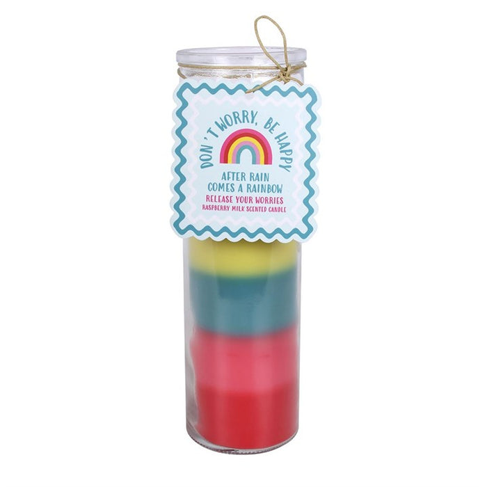 Striped Raspberry Milk Scented Tube Candle 🇬🇧