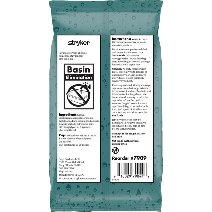 Stryker Sage Rinse - Free Shampoo Cap - 7909-Each - LL Medico