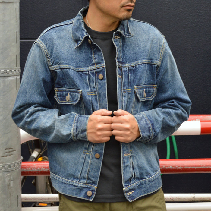 SUGAR CANE "SC11953SW" 14.25oz. DENIM JACKET 1953 MODEL AGED MODEL