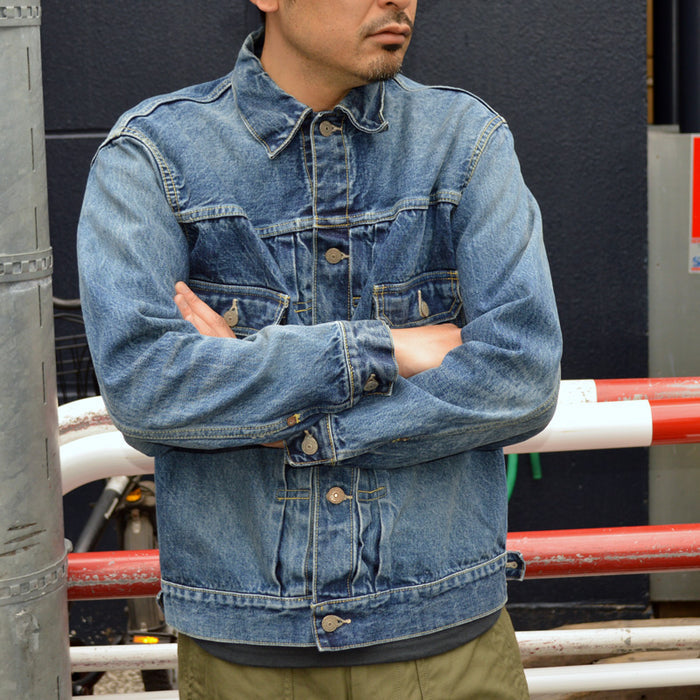 SUGAR CANE "SC11953SW" 14.25oz. DENIM JACKET 1953 MODEL AGED MODEL