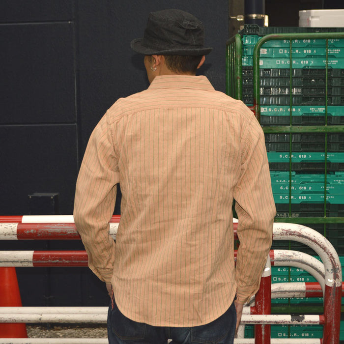 SUGAR CANE "SC28652" COKE STRIPE WORK SHIRT