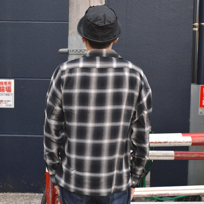 SUGAR CANE "SC29120" Rayon Omble Check L/S Open Shirt