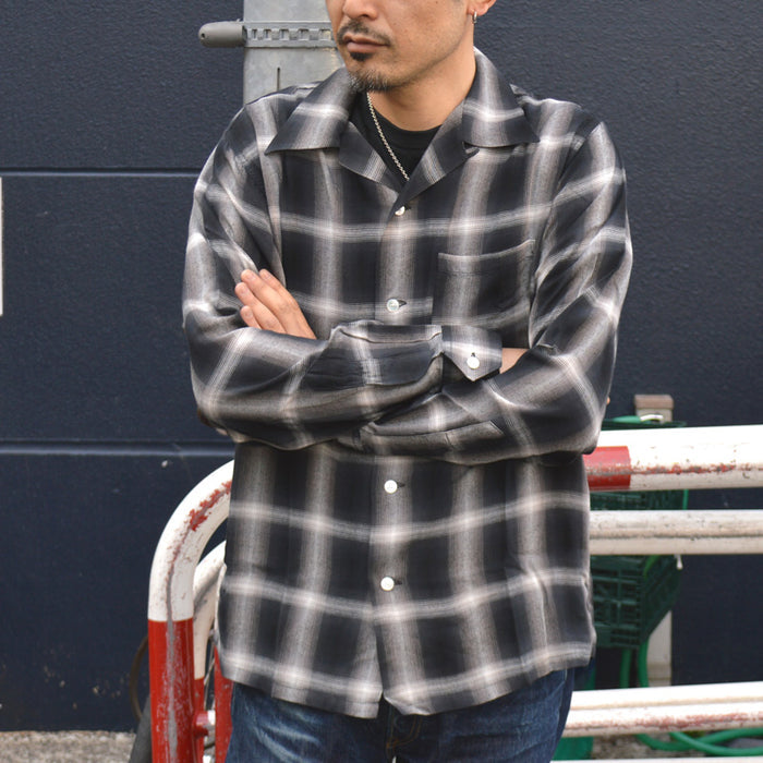 SUGAR CANE "SC29120" Rayon Omble Check L/S Open Shirt
