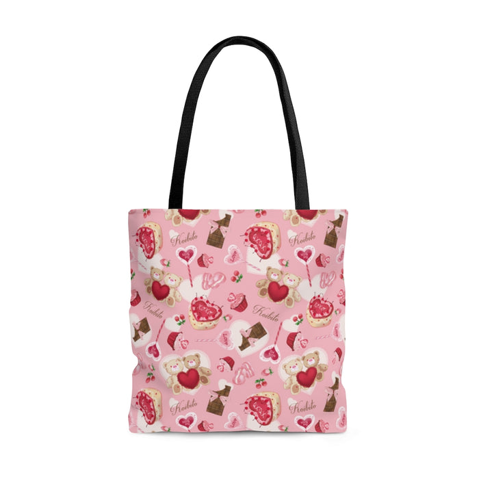 Stylish and cute, the Sugar Sweetheart Tote Bag (Pink) is perfect for Valentine's Day outings and everyday use.