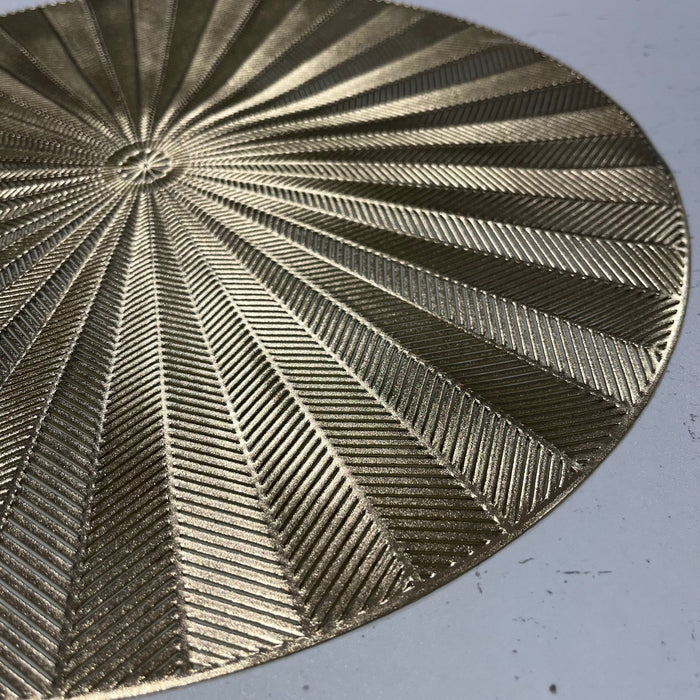 Sunburst Gold Round Placemat Accessories