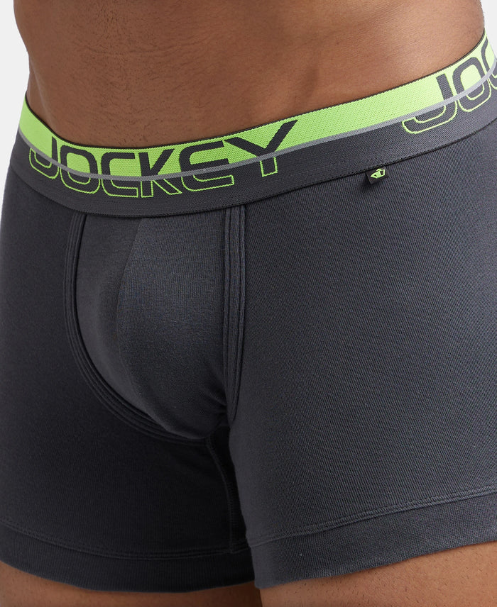 Super Combed Cotton Rib Solid Trunk with Ultrasoft Waistband - Asphalt-7