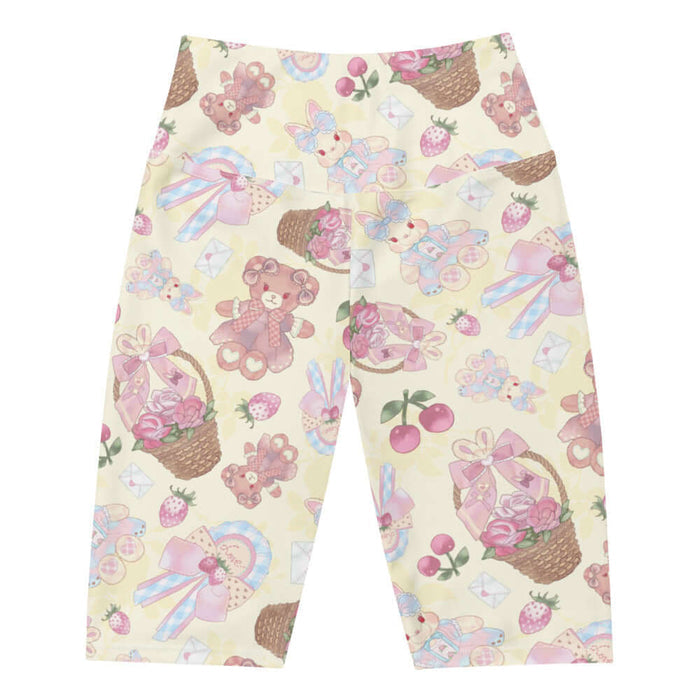 Sweet Teddy kawaii biker shorts in pastel with teddy bears and lace cameos