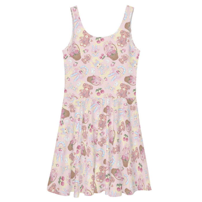 Sweet Teddy kawaii skater dress in pastel with love letters and pastel hearts