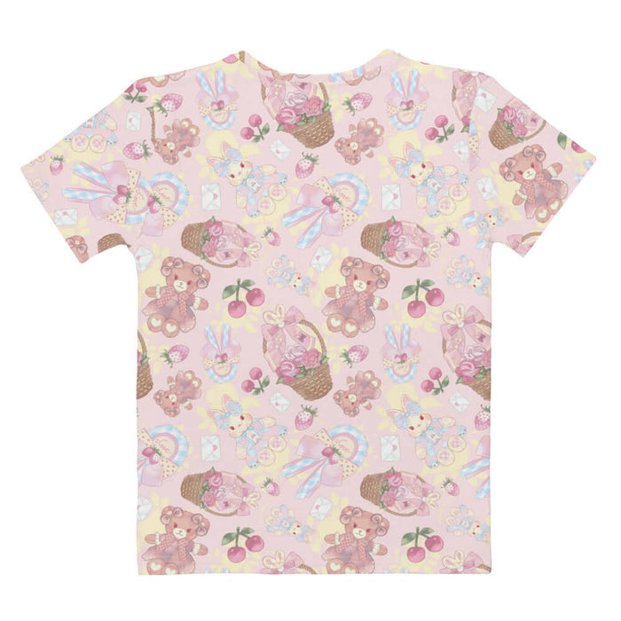 Sweet Teddy kawaii t-shirt in pastel with love letters and pastel hearts