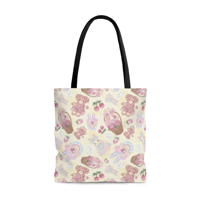 Stylishly carry your essentials with the Sweet Teddy Tote Bag (Cream), perfect for any outfit and everyday use.