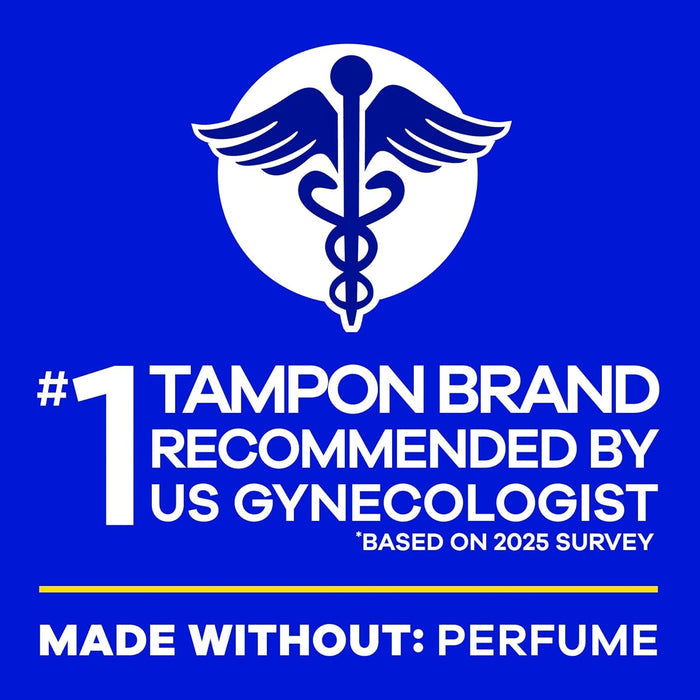 Tampax Pearl Tampons Super Absorbency, Unscented, 50 Count