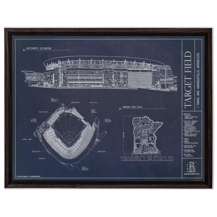 Framed Canvas - Large - Walnut