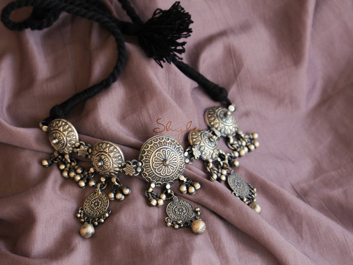 Tattva Detailed Handcrafted Ghughri Grand Necklace