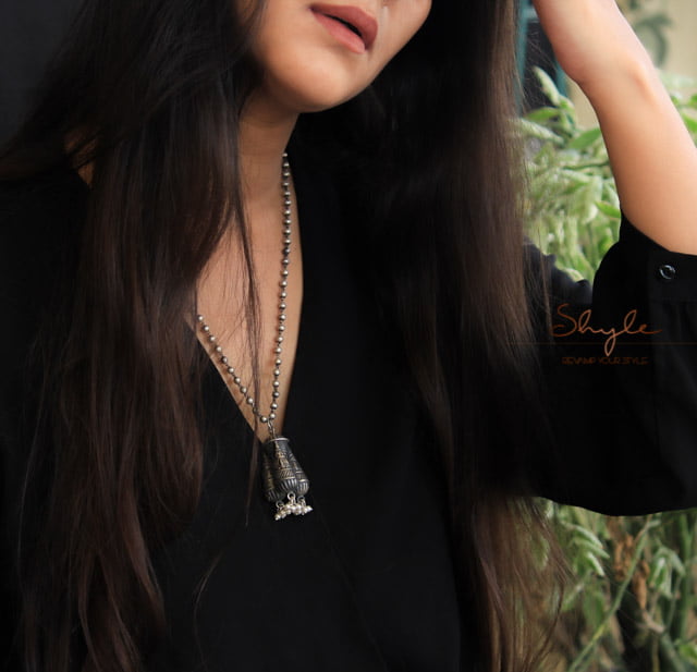 Tattva Intricate Three Dimensional Cone Ball Chain Necklace