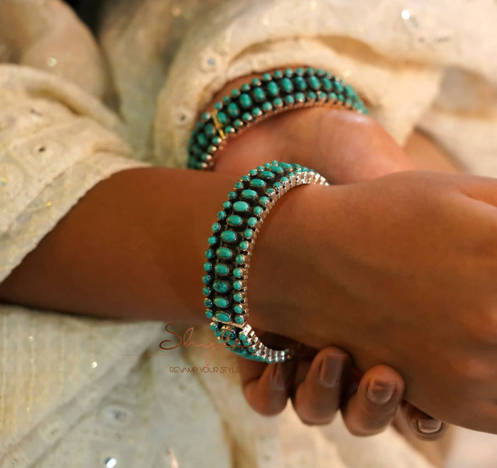Tattva Turquoise Jadau Timeless Kada