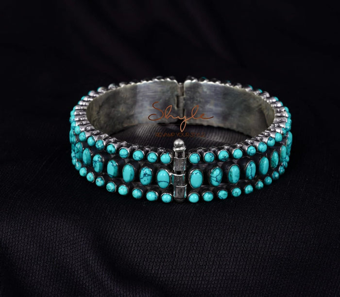 Tattva Turquoise Jadau Timeless Kada