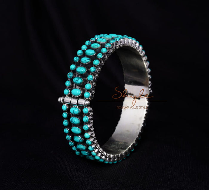 Tattva Turquoise Jadau Timeless Kada