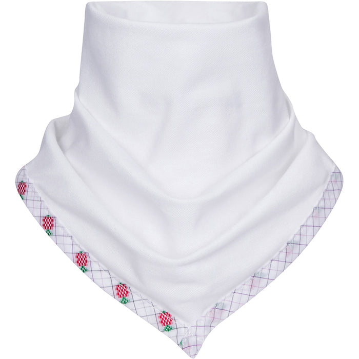 White Cotton/Strawberry Dobby