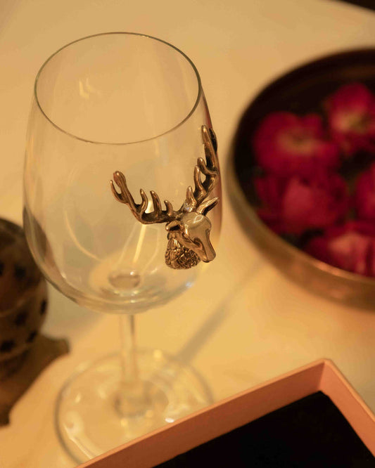 The Mystic Deer Wine Glass