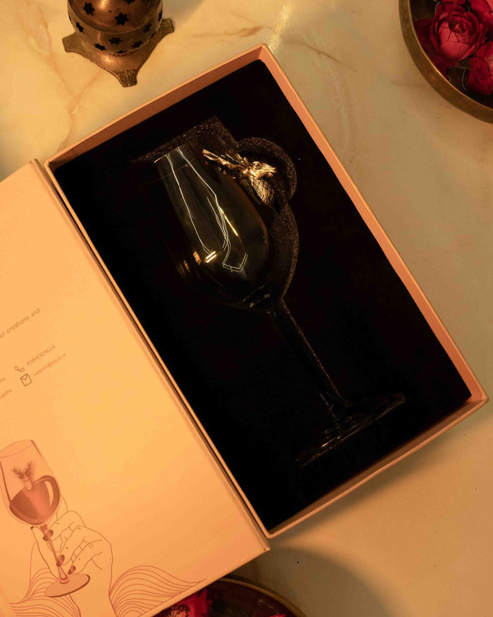 The Mystic Deer Wine Glass
