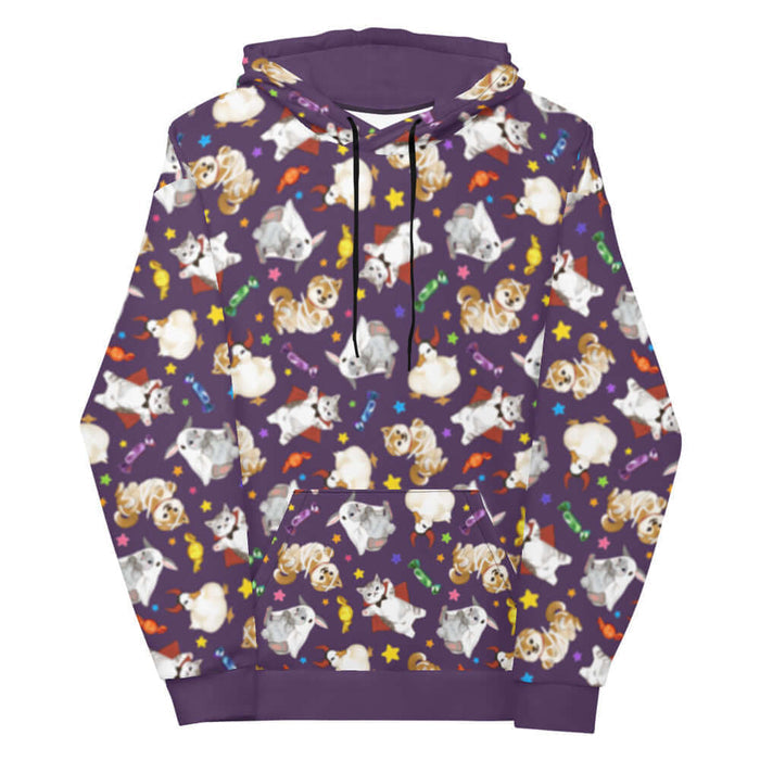 Trick or Treaters alternative hoodie with devil ducks and vampire kitties