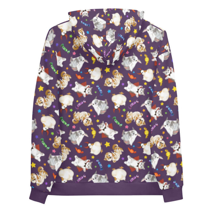 Trick or Treaters alternative hoodie with ghost bunnies and mummy puppies