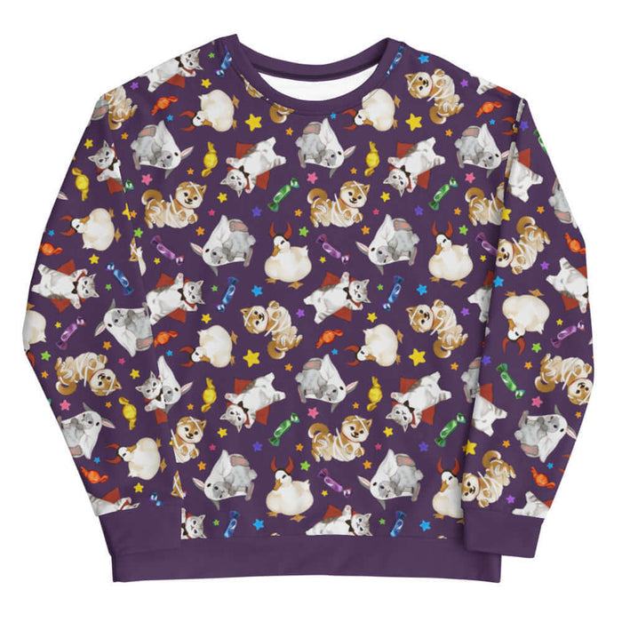 Trick or Treaters alternative sweatshirt with devil ducks and vampire kitties