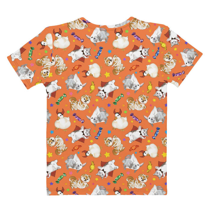 Trick or Treaters alternative tee with mummy puppies and wrapped candy