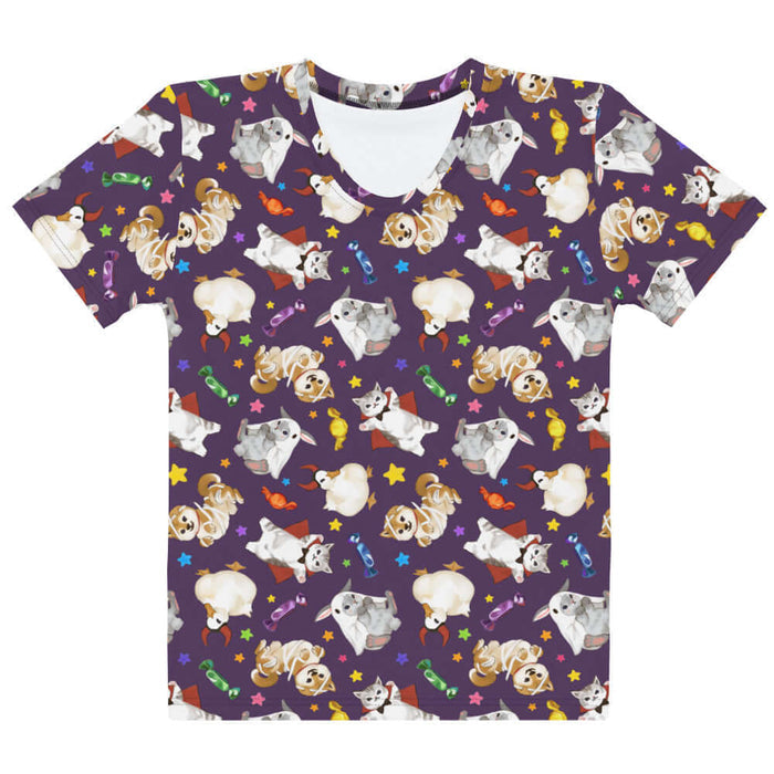 Trick or Treaters alternative tee with devil ducks and vampire kitties