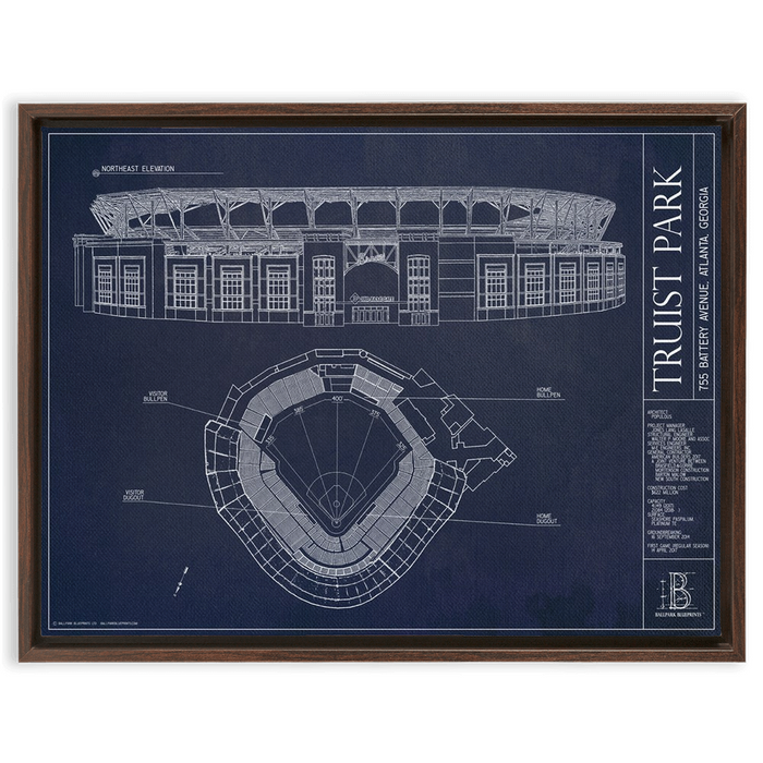 Framed Canvas - Large - Walnut
