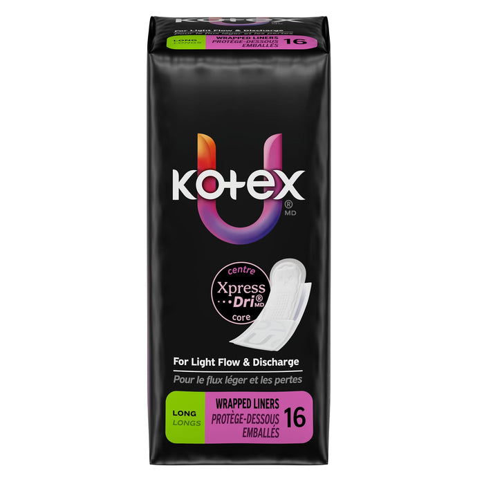 U by Kotex Panty Liners, Light Absorbency, Fragrance-Free - 58339-Pack - LL Medico