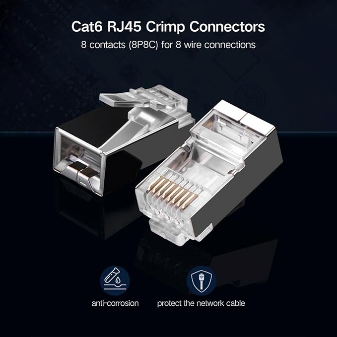 UGREEN RJ45 Cat6 Shield Connector Plug (50-Pack) - Image 2 - Office R Us