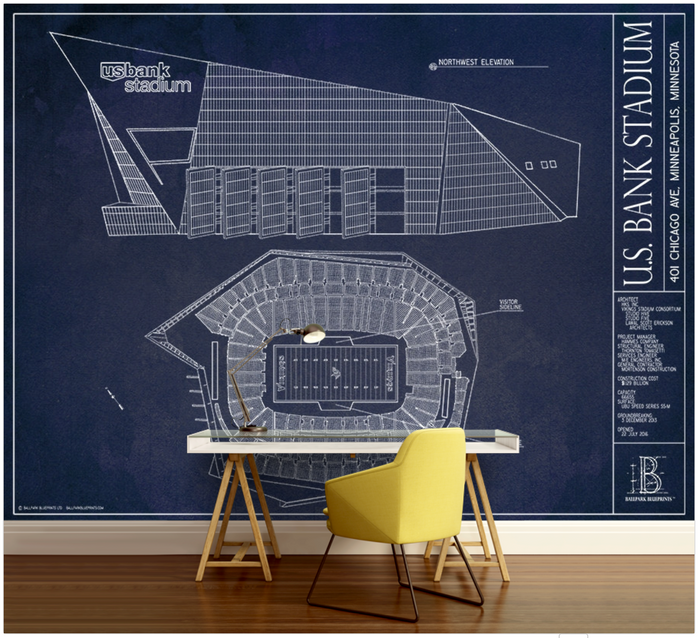US Bank Stadium Wall Mural