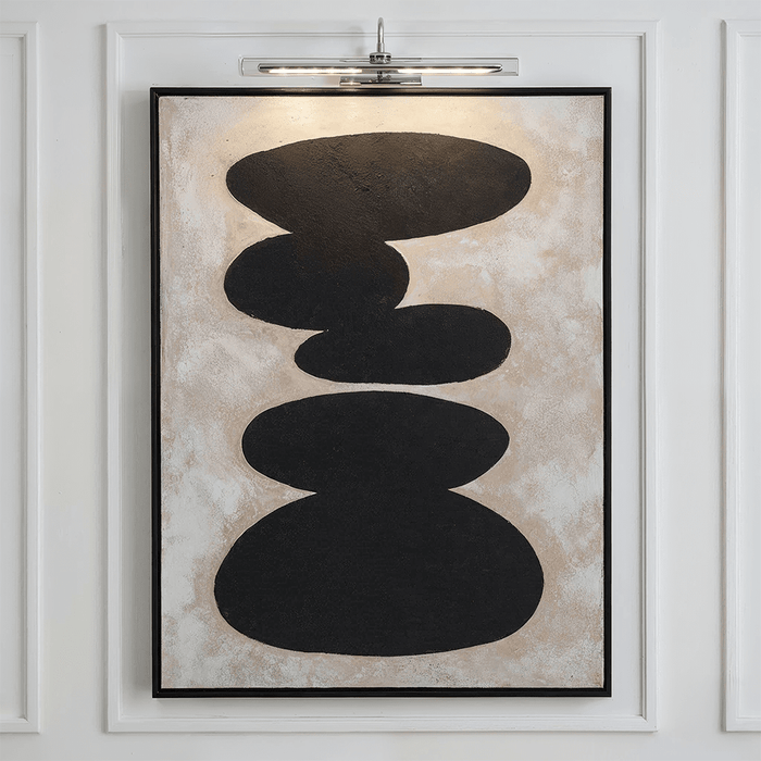 Velvyn Black & Natural Stone Design Canvas Wall Art Accessories